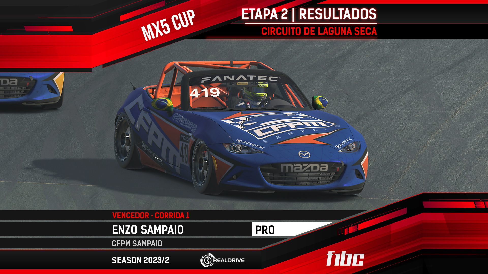 F1BC MX5 Cup Jamison e Enzo Sampaio revezam vitórias em Laguna Seca Automobilismo Virtual F1BC